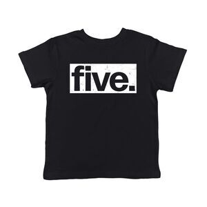 Toddler Funny T Shirts Five Sarcastic Birthday Tee For Young Kids